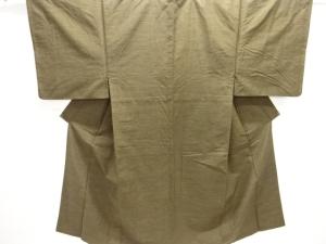 編み目模様織出し手織り紬男物着物アンサンブル